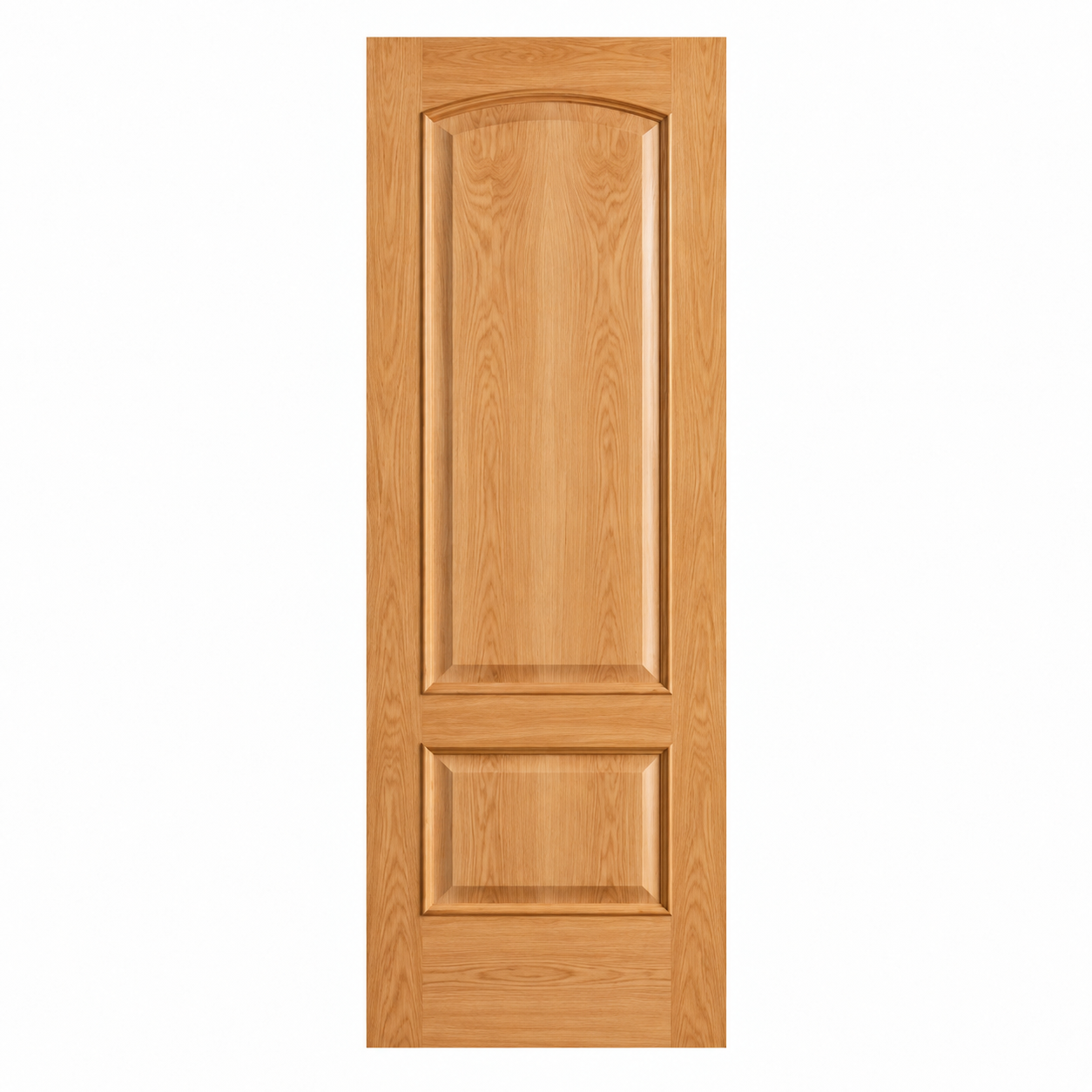 Puerta de interior 72 TM de roble con dos plafones y acabado en madera natural