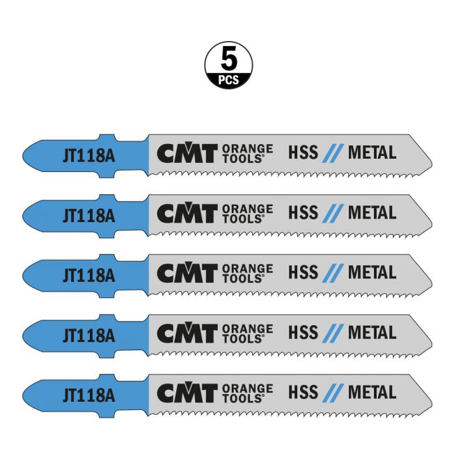 Sierra caladora CMT JT118A metal HSS SET 5