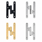 Pernio Boltun PB410SPR para puertas de paso, fabricado en acero de alta resistencia, disponible en acabados negro, cromo mate, inox y latón, ideal para puertas de madera interiores y exteriores.*