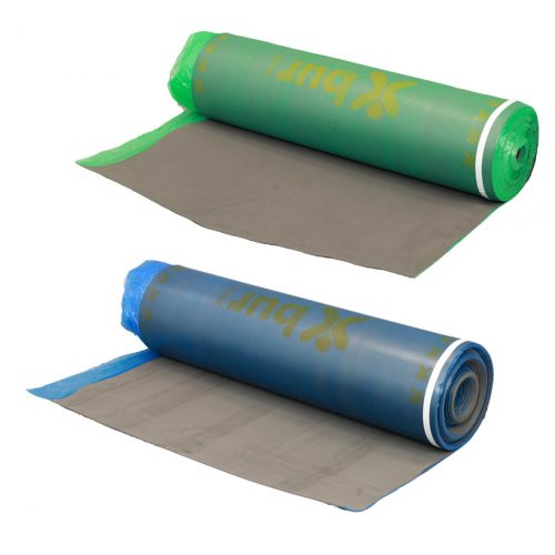 Base aislante para suelo laminado EVA Sound con barrera de vapor, rollo de espuma acústica y térmica para instalación flotante de parquet y laminados, alta reducción de ruido e humedad.
