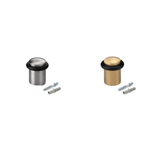 Tope Inofix 3160 metálico con tórica de caucho, fijación con tornillo para uso interior o exterior en suelos de alto tránsito