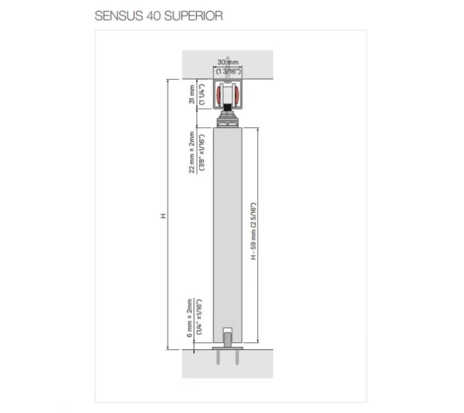 Kit de Accesorios Klein Sensus para sistema corredero Klein SENSUS: componentes para puertas correderas de madera, incluye rodamientos, frenos, guías, herrajes, tornillería y piezas de fijación para instalación a techo o pared