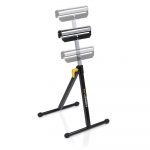 Caballete ajustable VARO Powerplus con rodillos extensibles y estructura metálica plegable, altura regulable de 68 a 108 cm para soporte de trabajo hasta 60 kg