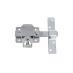 Cerrojo de seguridad Amig modelo 1 de sobreponer con cilindro redondo, pestillo y acabado cromado, ideal para puertas de entrada o interiores