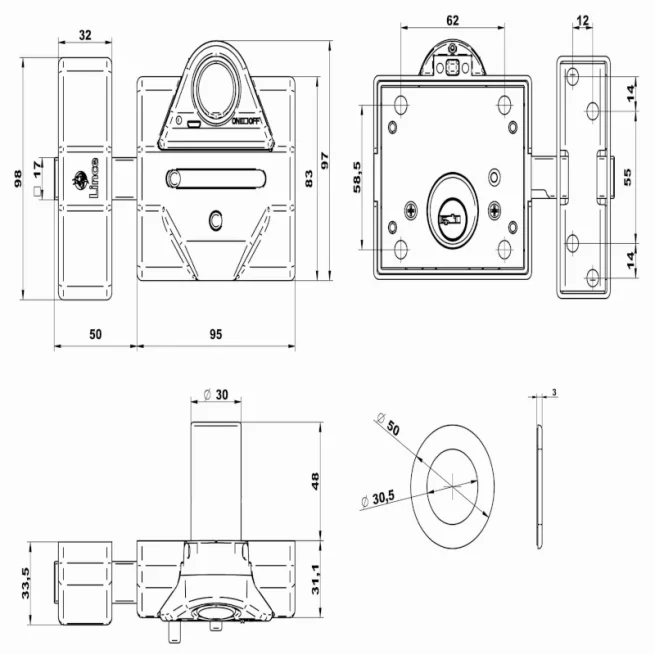 Cerrojo de Seguridad Amig Mod 4E - Imagen 4