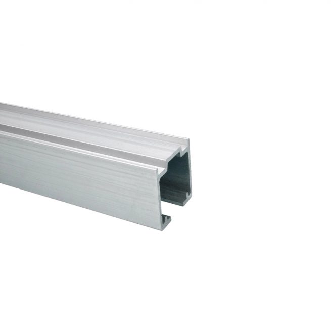 Guía Klein NK 60 80 85 con perfil de aluminio para guía Klein NK 60 80 85: sistema para puertas correderas de madera o cristal hasta 85 kg, instalación a pared o techo