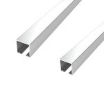 Guía Klein Sensus de aluminio para sistema corredero Klein SENSUS 40 y 80: perfiles para puertas correderas de madera con acabado anodizado para instalación a techo o pared
