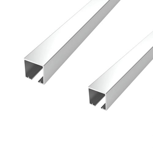 Guía Klein Sensus de aluminio para sistema corredero Klein SENSUS 40 y 80: perfiles para puertas correderas de madera con acabado anodizado para instalación a techo o pared