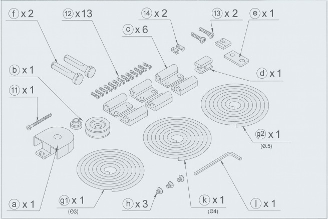 Kit cierrapuertas R8094 para puertas correderas - Imagen 2