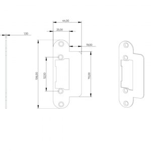 Placa Tancador Marco Dorcas FP48 H3 MED