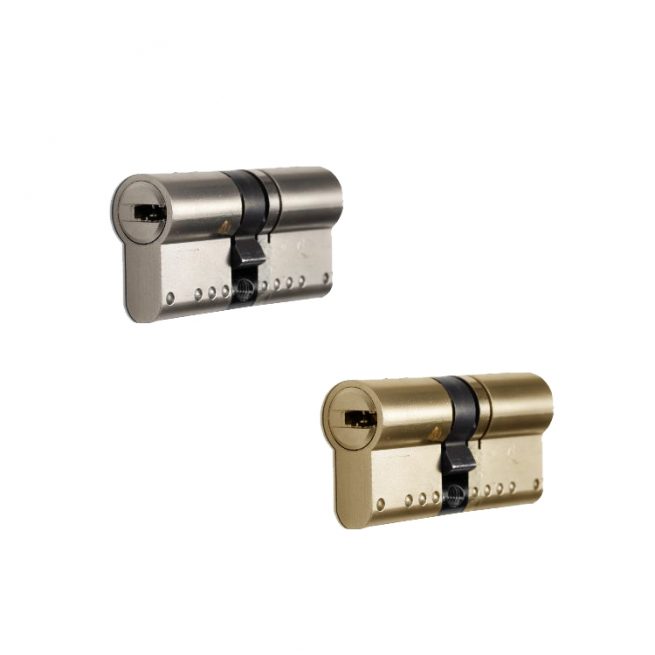 Cilindro Arcu Euro Perfil EN DORADO Y CROMADO CON SISTEMA ANTIBUMPING