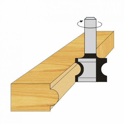 Dibujo del fresado que hace la Fresa Madera Herco H28