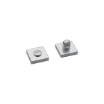 Muletilla puerta roseta cuadrada Manital TZ40 QEM en cromo satinado con condena y desbloqueo exterior para puertas de baño y WC de diseño moderno.