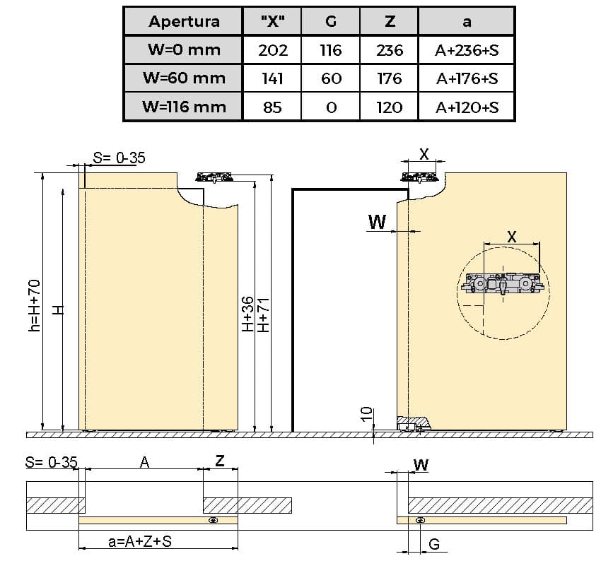 Guía oculta para puerta corredera Palbox CoverUp - Imagen 5